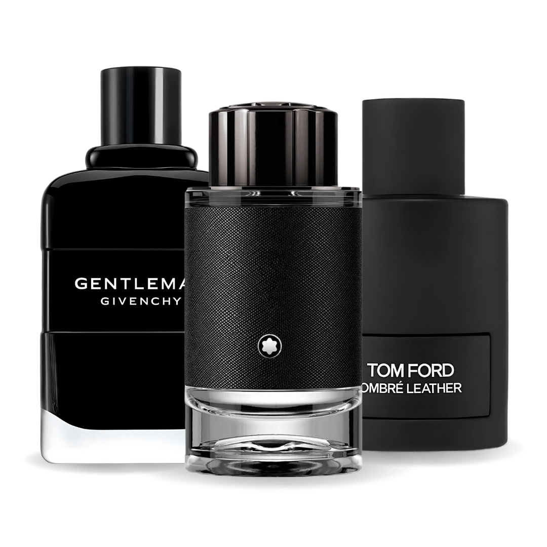 Set van 3 parfums: Tom Ford Ombre Leather,  Givenchy Gentleman, Montblanc Explorer 100ml