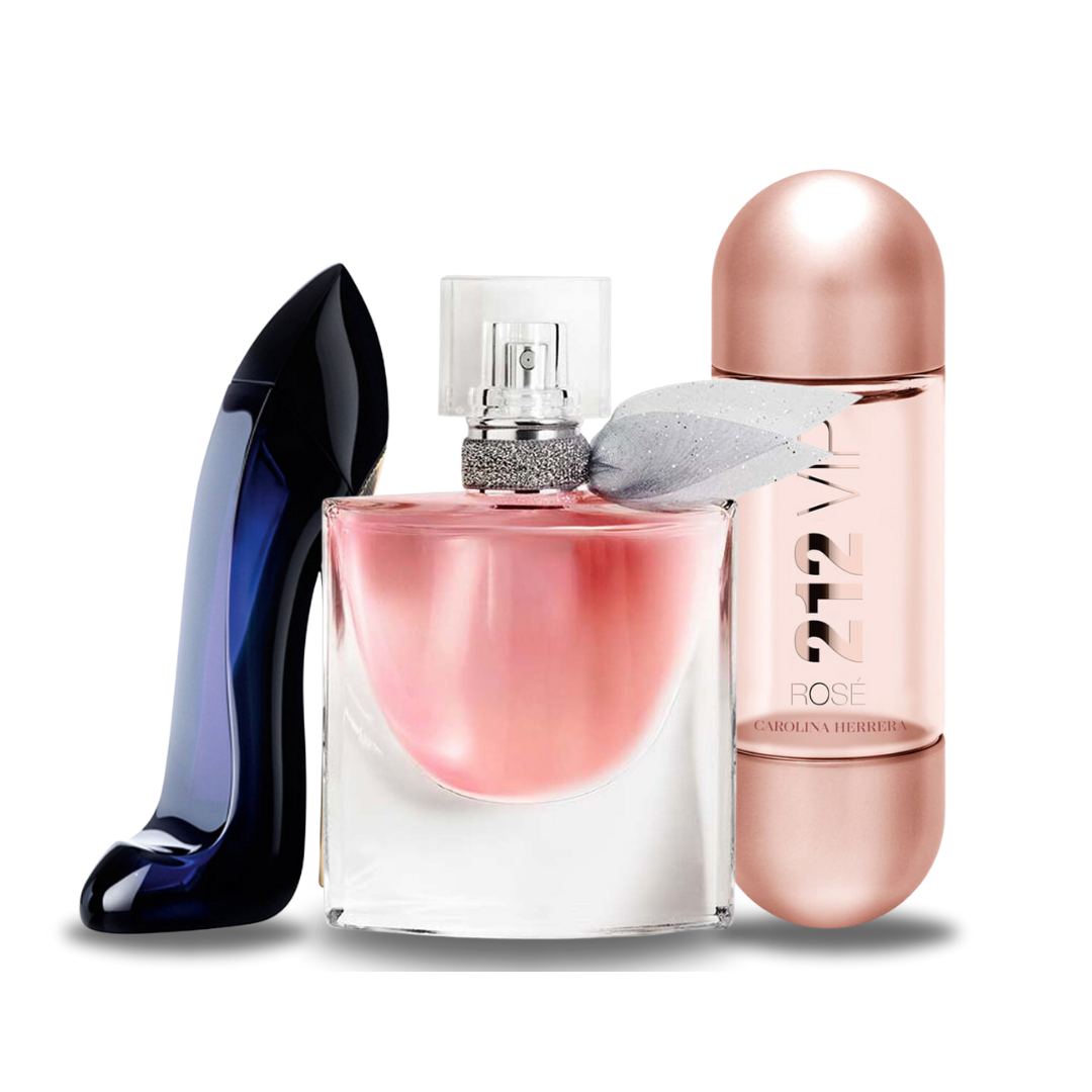 Set van 3 parfums: Carolina Herrera GOOD GIRL, Lancôme LA VIE EST BELLE e Carolina Herrera 212 VIP ROSÉ 100ml